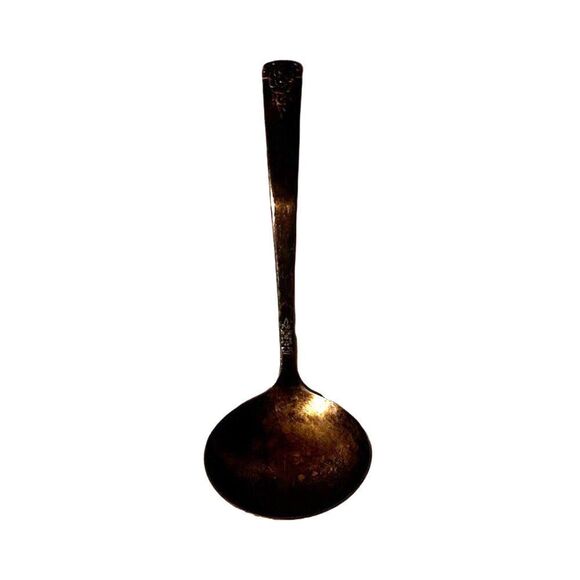 Antique WM Rogers AA IS Ladle Dipper Gravy Soup Serving Spoon Wide - Picture 1 of 4